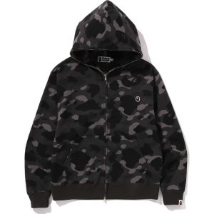 ONE POINT COLOR CAMO CROPPED FULL ZIP HOODIE MENS